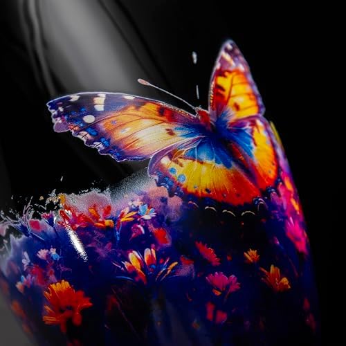 UrnWorks Black Butterfly Urn for Human Ashes - Large