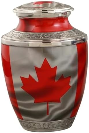 Royal Rapture Canadian Flag Urn for Ashes 10