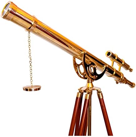 Nautical Brass Double Barrel Telescope for Home Decor