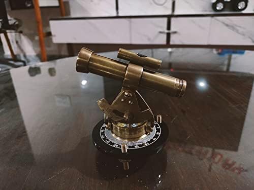 Antique Brass Alidade Compass Telescope Desk Decor