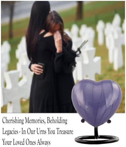 Personalized Heart Keepsake Urn - Purple