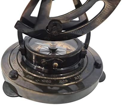 Antique Brass Theodolite Compass Decor Display