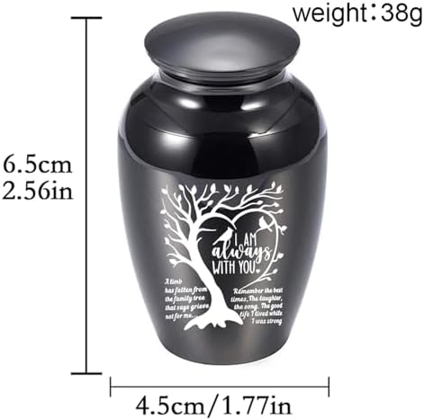 Small Purple Urns for Human Ashes Tree of Life Memorial Keepsake