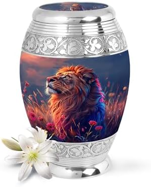 Majestic Lion Cremation Urn for Adult Ashes - 10 Inch
