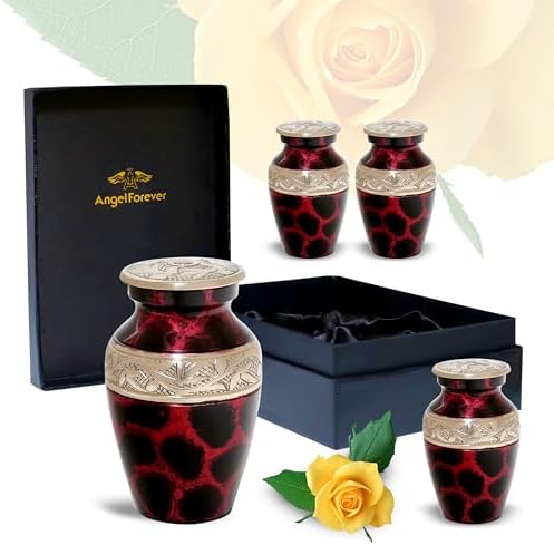 Red Fire Keepsake Urn for Human Ashes