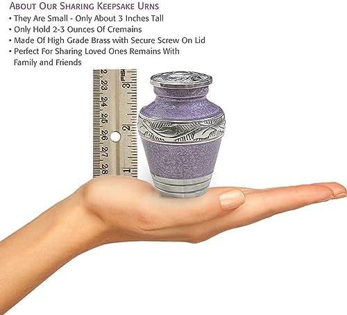 BOLD DIVINE Purple Textured Cremation Urn Velvet Bag Funnel Included