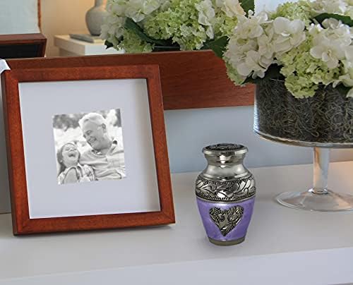 Purple Angel Cremation Urn for Women - Elegant Handmade Keepsake