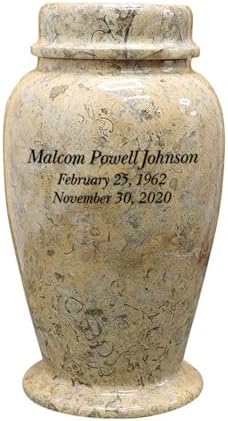 Decorative Marble Cremation Urn for Children or Small Pets