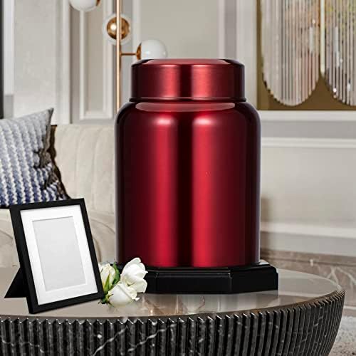 ARCHOBAN Decorative Cremation Urn for Human Ashes Wooden Base Up to 200 lbs