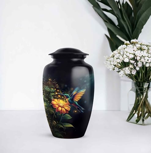 Hummingbird Cremation Urn for Adults - 10 Inch - Velvet Bag Included
