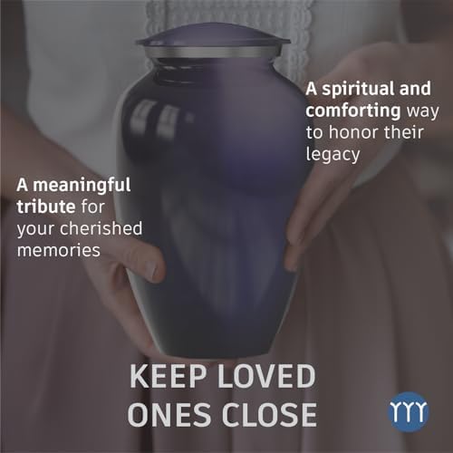 Modern Memorials Purple Cremation Urn - 200 Cubic Inches
