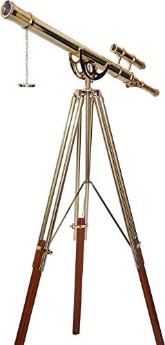 Nautical Double Barrel Brass Telescope Stand