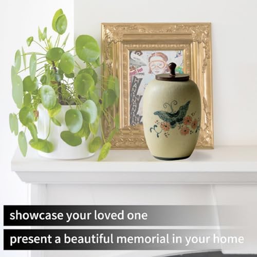 Butterflies Small Urn for Ashes - 35 Inches Decorative