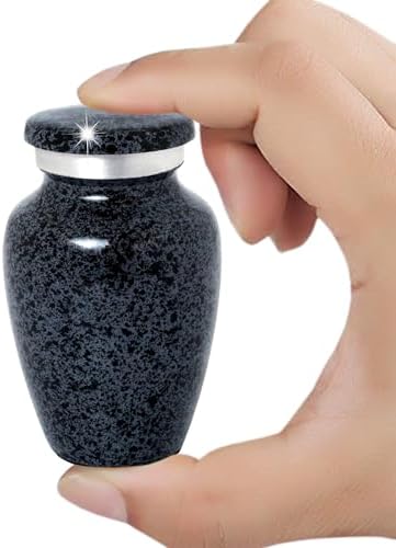 Marble Finish Cremation Urn Small Keepsake for Human or Pet Ashes Gray