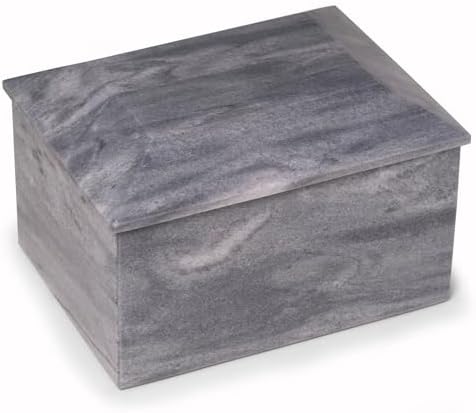 Bey-Berk Deering Moments Marble Cremation Urn for Human Adult Size Grey