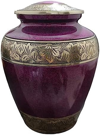 Elegant Pink Handcrafted Cremation Urn for Human Ashes