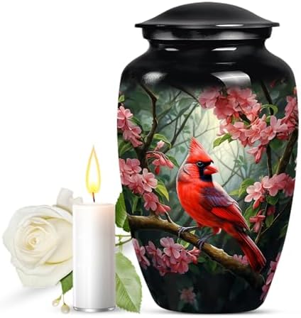 JAGASY Cardinal Bird Cremation Urn - 10 Inch