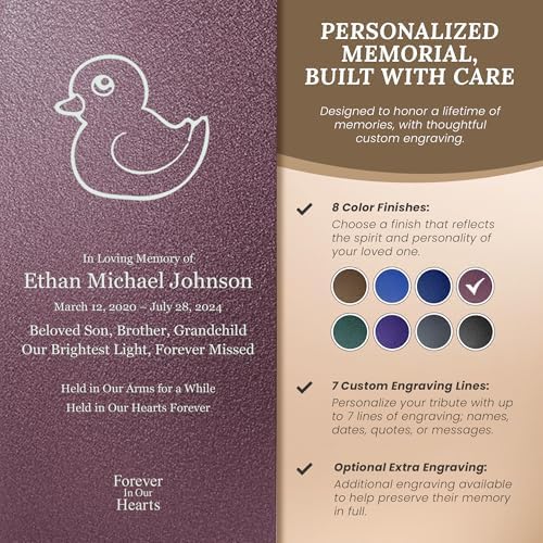 Amaranthine Urn Decorative Cremation Urn for Human Ashes - Customizable Text Color Base 1