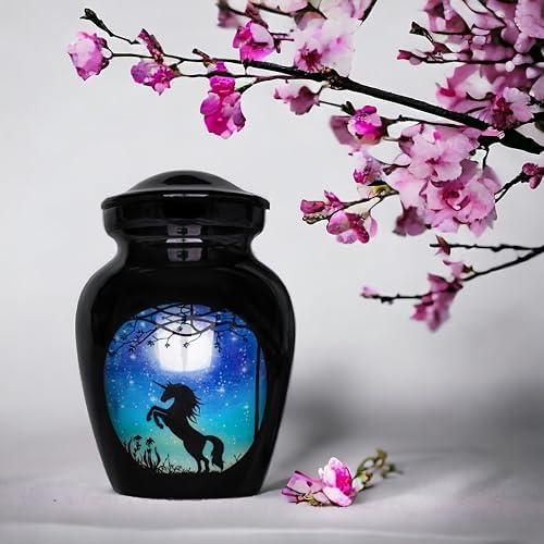 Small Urns for Human Ashes Keepsake - Unicorn Urn for Adult Man Woman Mini Urn