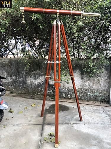 Floor Standing Telescope - 54 Inches Brass Nautical Decor