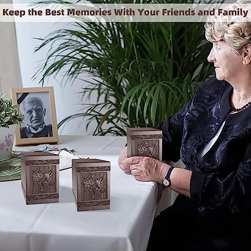 Wooden Hummingbird Cremation Urn for Human Ashes