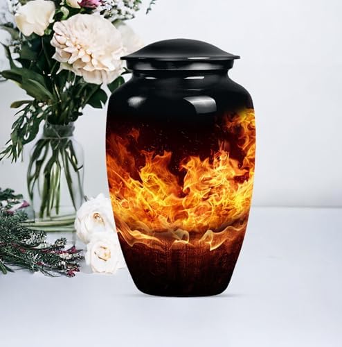 Fire Urn for Human Ashes - Black Velvet Bag