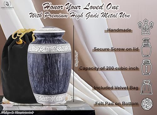 Elegant Cremation Urn for Human Ashes Large Adult