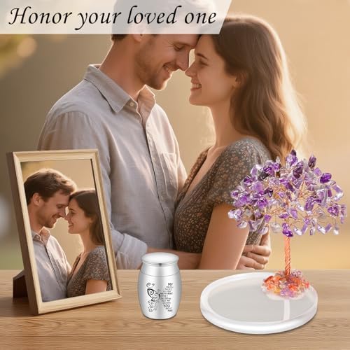 Crystal Tree of Life Small Urn for Human Ashes Keepsake