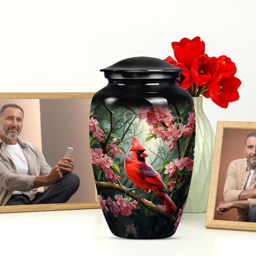 JAGASY Cardinal Bird Cremation Urn - 10 Inch
