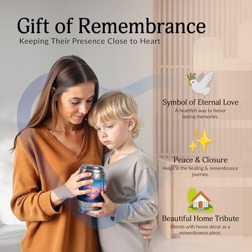 JAGSHASHI 10-Inch Memorial Urn for Human Ashes
