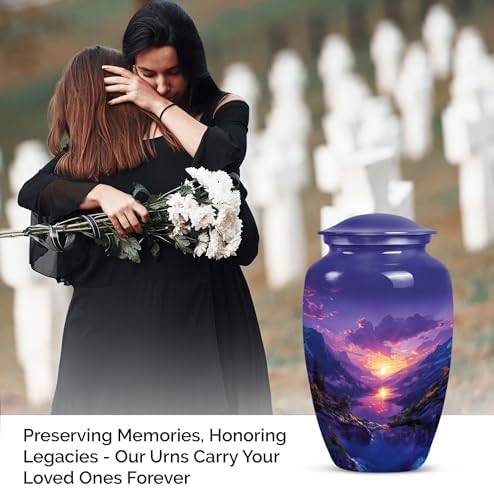 Purple Mountain Sunset Cremation Urn - 10 Inch
