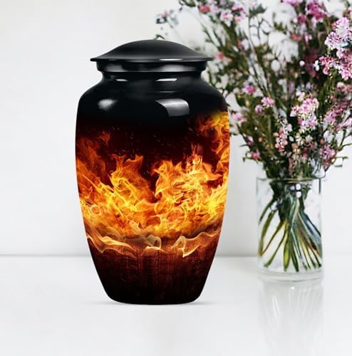 Fire Urn for Human Ashes - Black Velvet Bag