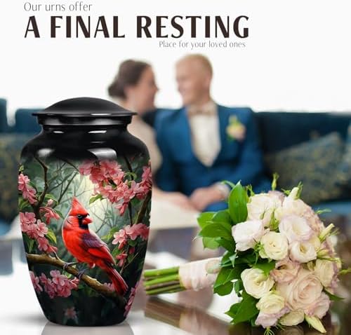 JAGASY Cardinal Bird Cremation Urn - 10 Inch