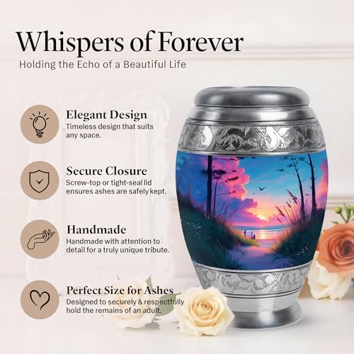 JAGSHASHI 10-Inch Memorial Urn for Human Ashes