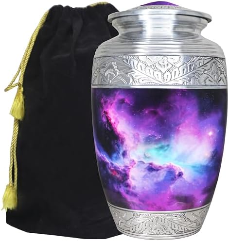 M Meilin Xu Cosmic Galaxy Cremation Urn for Adult Ashes
