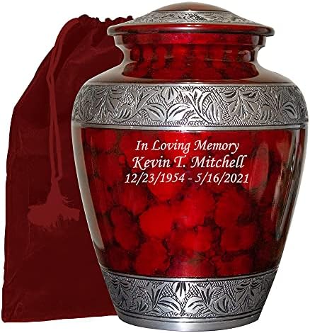 Extra Large Red Cremation Urn for Two Adults