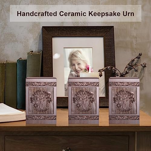Wooden Tree of Life Cremation Urn for Human and Pet Ashes