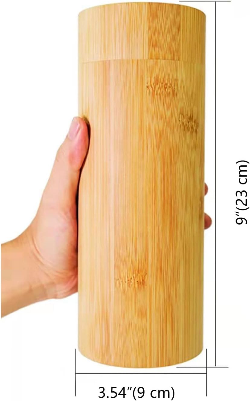 Dnoifne Bamboo Scattering Urn Tube Eco Friendly Keepsake Urn for Human and Pet Ashes