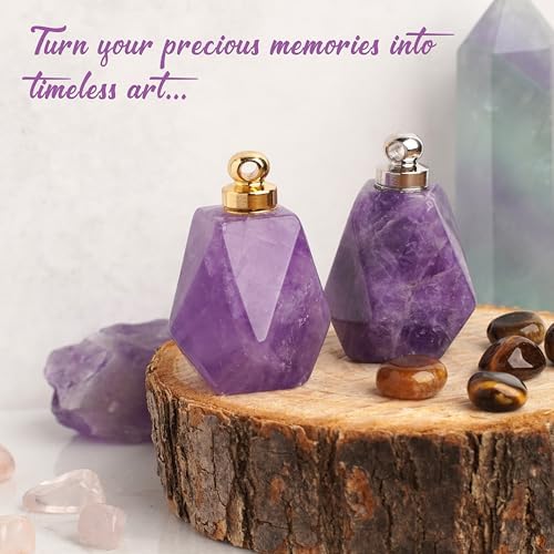 BOHO GARDEN Crystal Keepsake Urn - Amethyst Silver