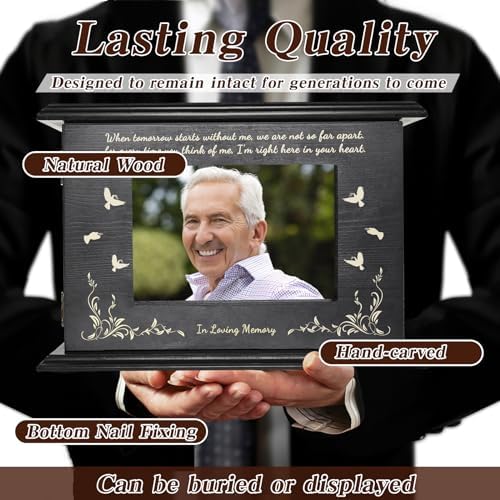 Cremation Memorial Urns with Photo Frame for Human Ashes
