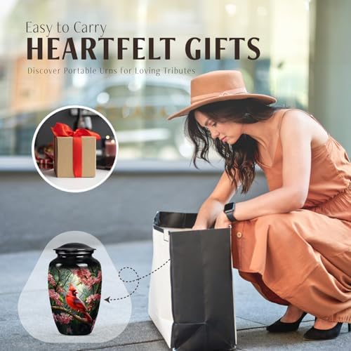 JAGASY Cardinal Bird Cremation Urn - 10 Inch