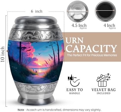 JAGSHASHI 10-Inch Memorial Urn for Human Ashes