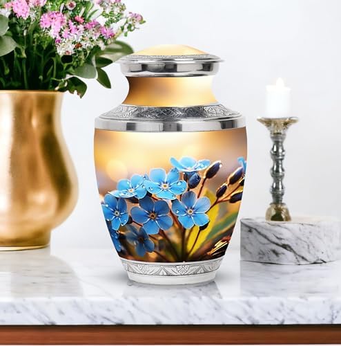 Cremation Flower Urn - 10 Inch Elegant Ashes Container