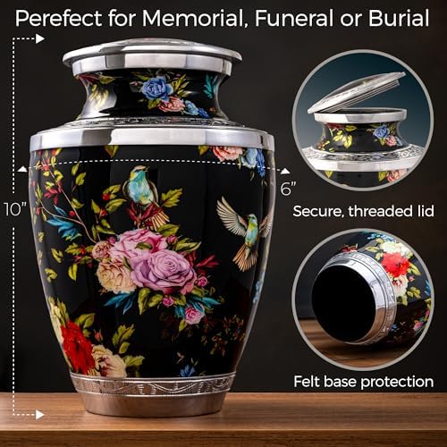 Vintage Hummingbird Cremation Urn for Adults