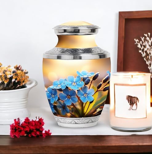 Cremation Flower Urn - 10 Inch Elegant Ashes Container