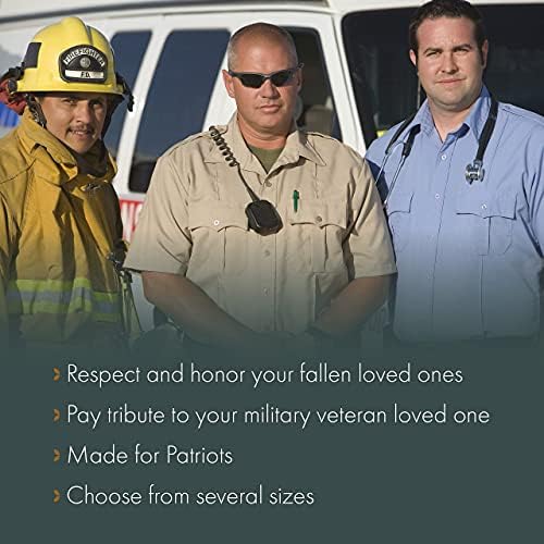 Red Line Flag Cremation Urn for Adult Male