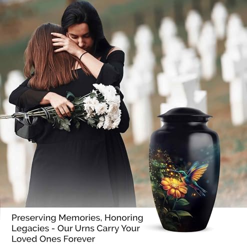 Hummingbird Cremation Urn for Adults - 10 Inch - Velvet Bag Included