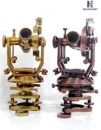 Brass Theodolite 10 Inch Vintage Nautical Decor