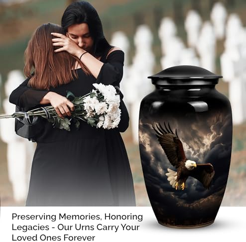 Unique Eagle Rain Clouds Design Cremation Urn for Adult Ashes