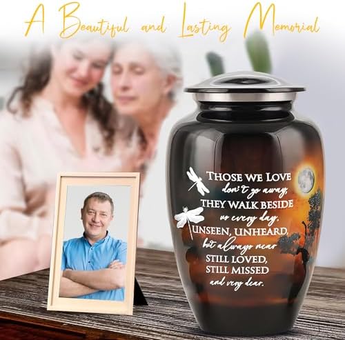 Handcrafted Large Urn for Ashes - Funeral Cremation Urn Set
